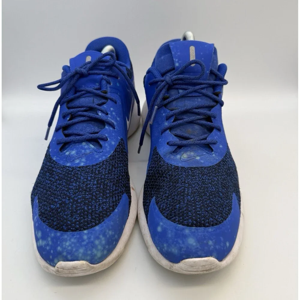 Nike Blue Running Shoes Men's Size 12 Mesh Sneakers - No Insoles, Bleach Stains
